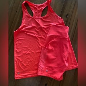Fabletics tank and bike shorts set